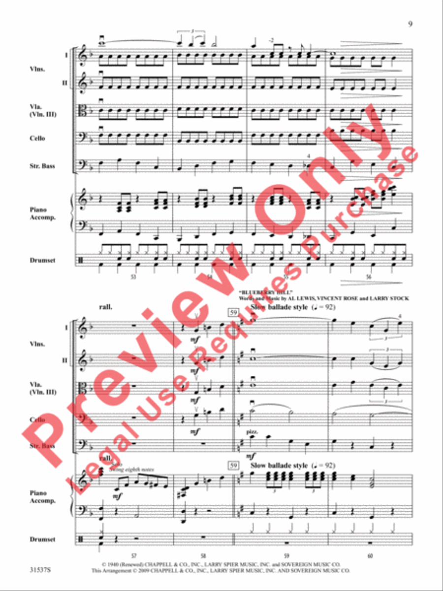 Rock 'n' Roll Classics (score only) String Orchestra scores gallery preview page 10