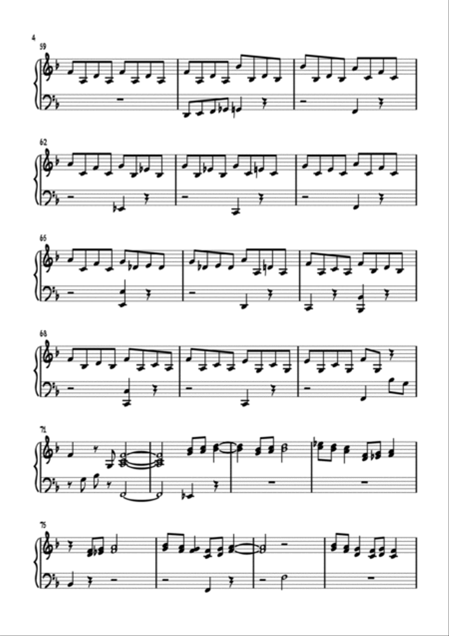 Butterfly Piano Solo scores gallery preview page 4