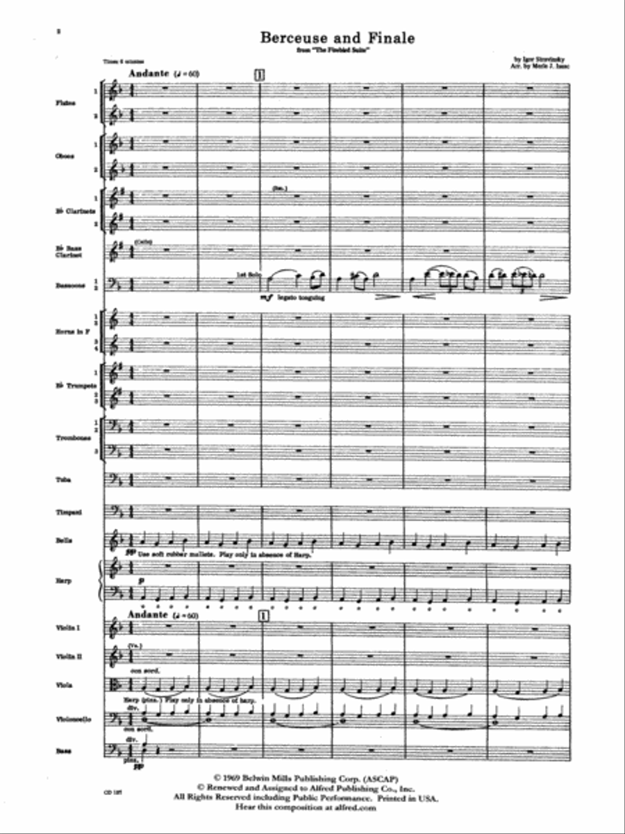 Berceuse and Finale (from the Firebird Suite): Score Full Orchestra scores gallery preview page 2