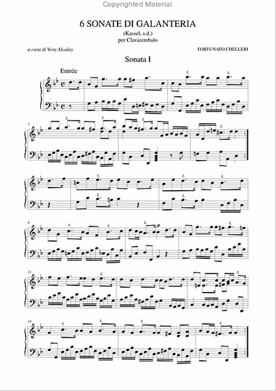 6 Sonate di galanteria (Kassel s.d.) for Harpsichord Harpsichord scores gallery preview page 2
