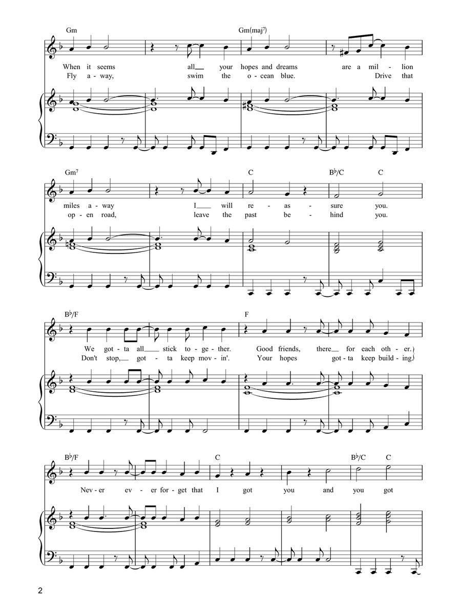 Reach Piano, Vocal, Guitar scores gallery preview page 2