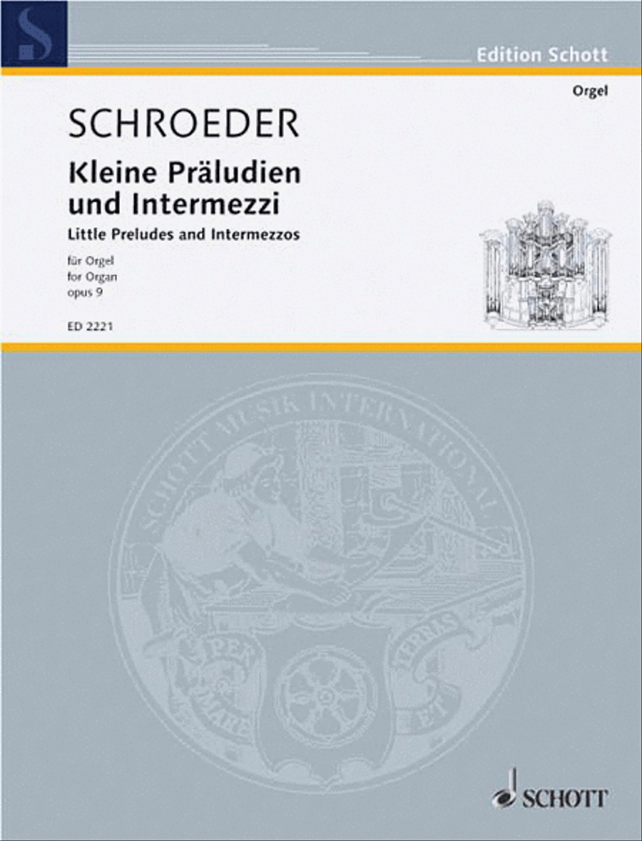Short Preludes and Intermezzi Op.9 Organ scores gallery preview page 1