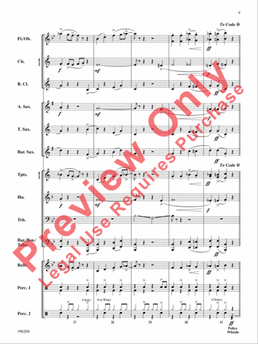 Trombones for President! Trombones for President! Concert Band scores gallery preview page 10
