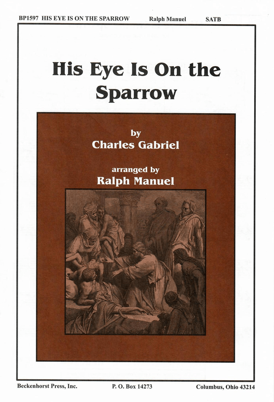 His Eye Is on the Sparrow 4-Part scores gallery preview page 1