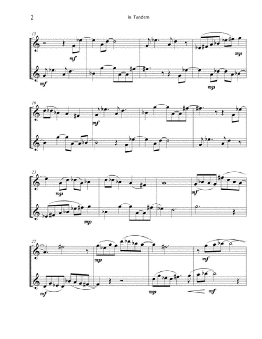 In Tandem – for two violins Violin scores gallery preview page 3
