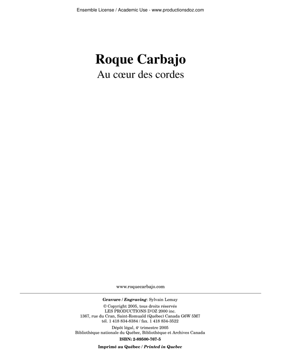 Au cœur des cordes Classical Guitar scores gallery preview page 1