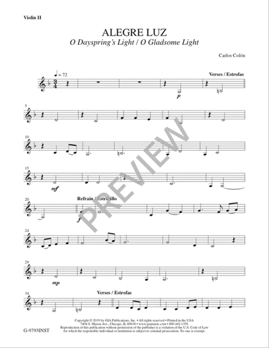 Alegre Luz - Instrument edition Cello scores gallery preview page 4