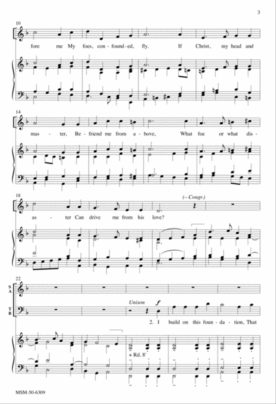 If God Himself Be For Me 4-Part scores gallery preview page 3