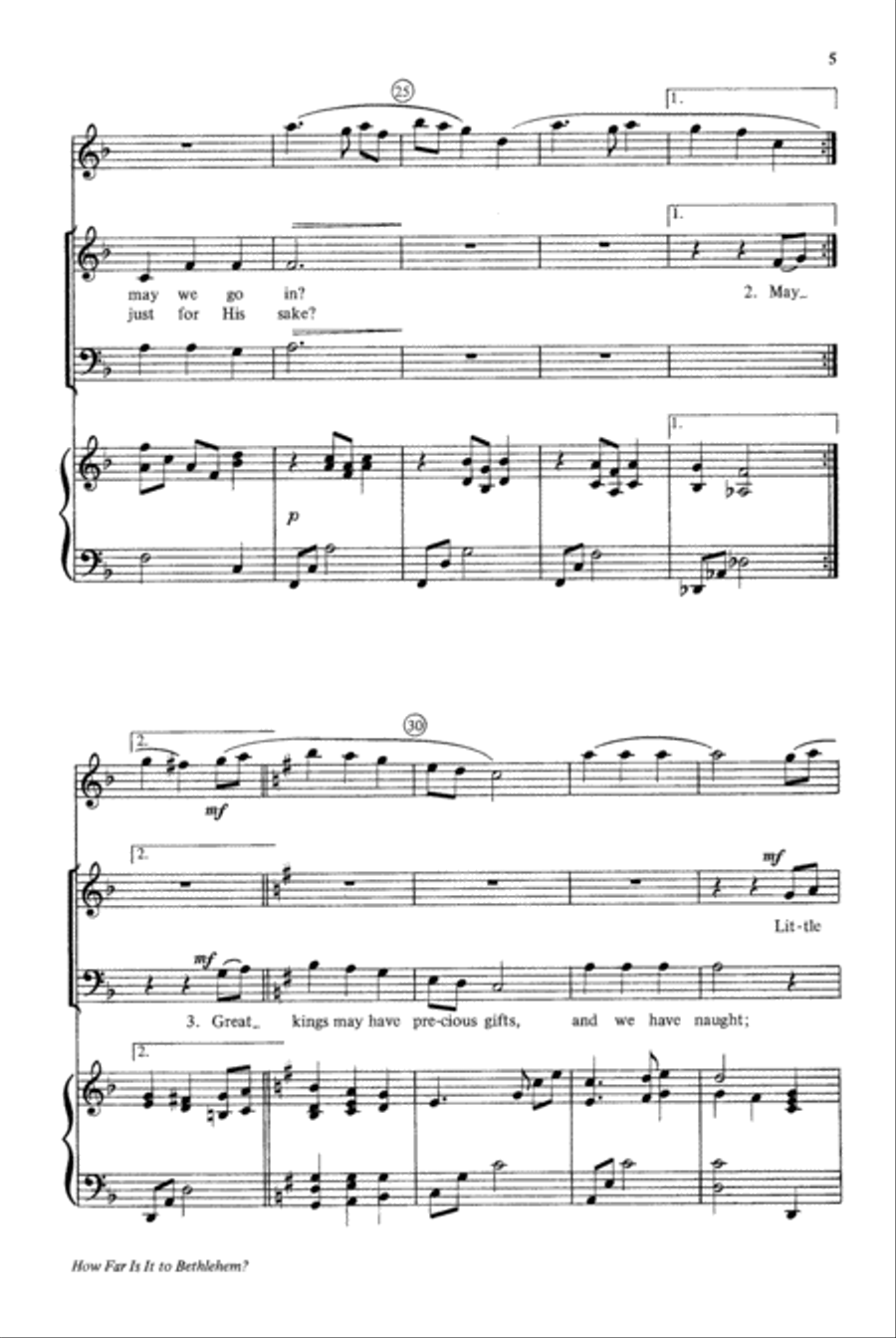 How Far Is It to Bethlehem? 4-Part scores gallery preview page 4