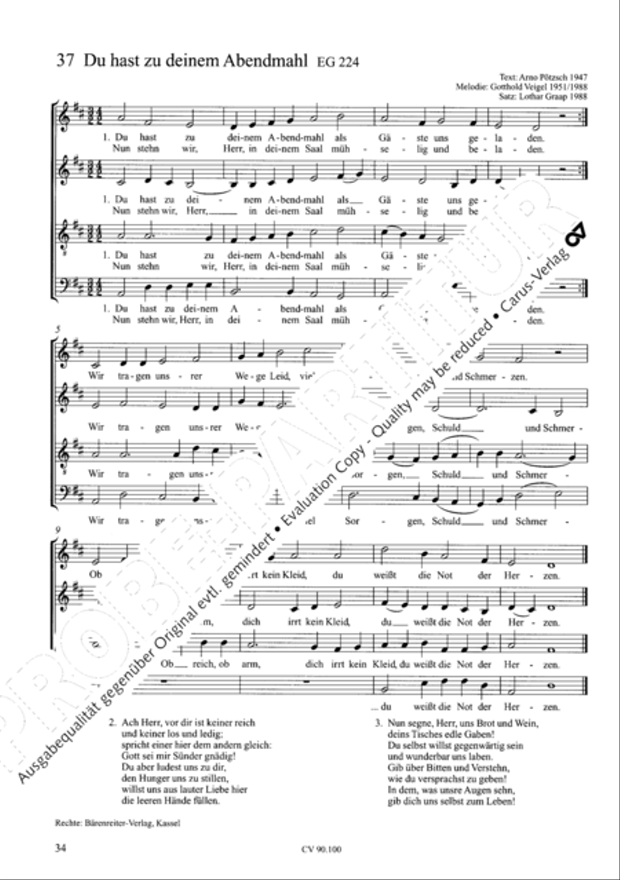 Chorsatze zum Evangelischen Gesangbuch Choir scores gallery preview page 39