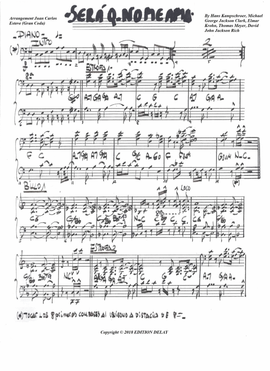 Sera Que No Me Amas Baritone Saxophone scores gallery preview page 1