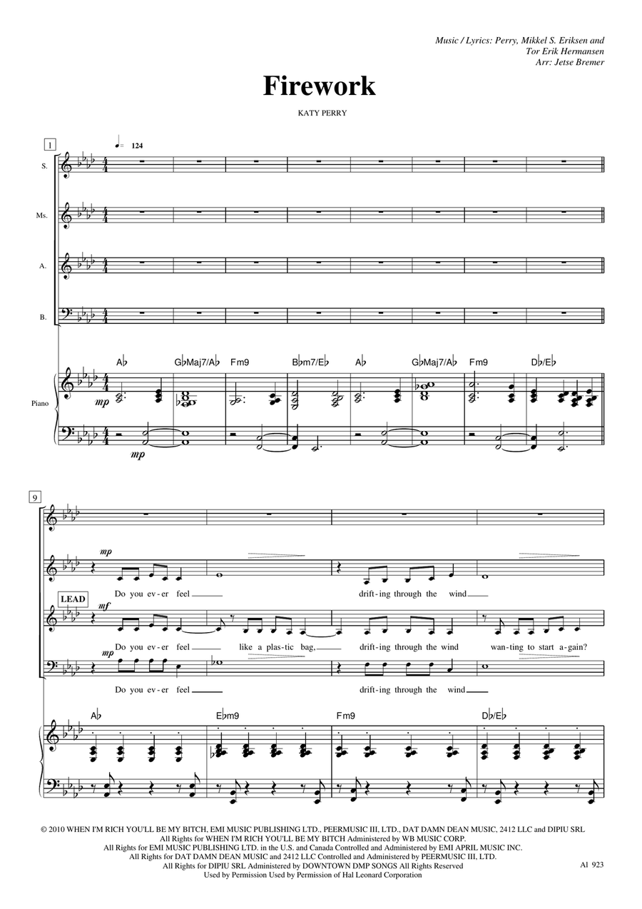 Firework Choir scores gallery preview page 1