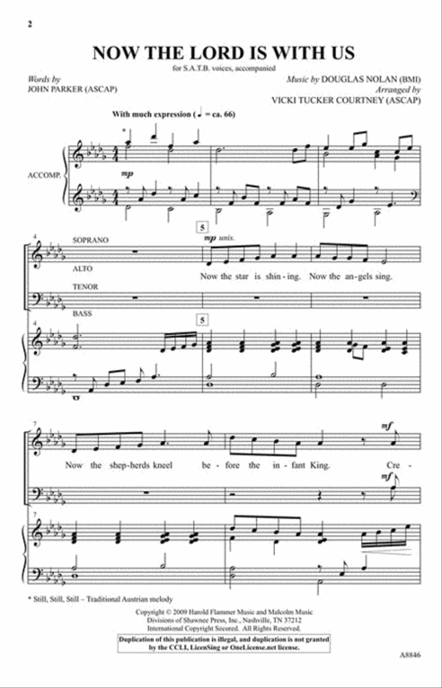 Now the Lord Is with Us 4-Part scores gallery preview page 2