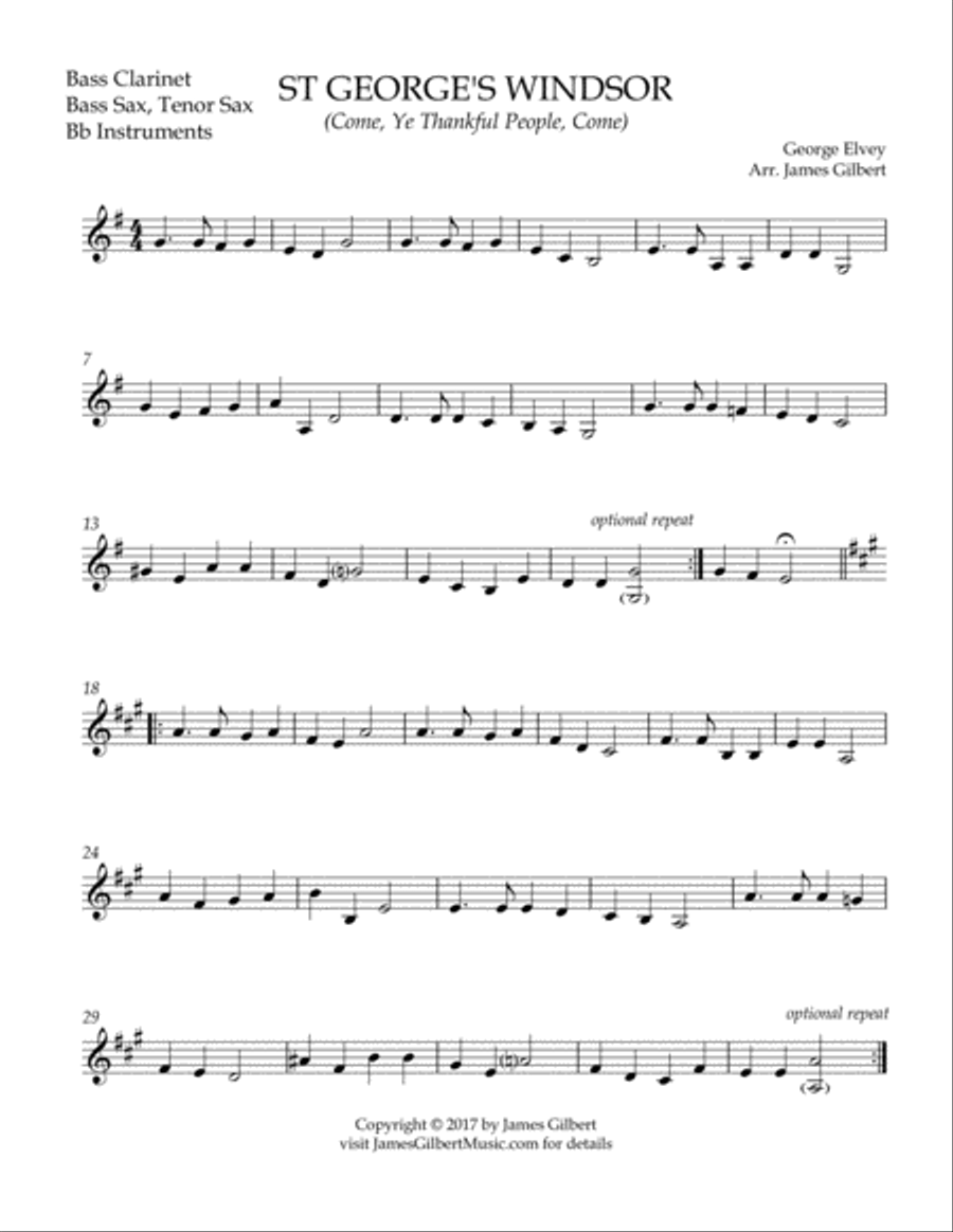 ST GEORGE'S WINDSOR (Come, Ye Thankful People, Come) Small Ensemble scores gallery preview page 5