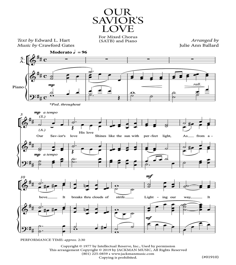 Our Savior's Love 4-Part scores gallery preview page 2