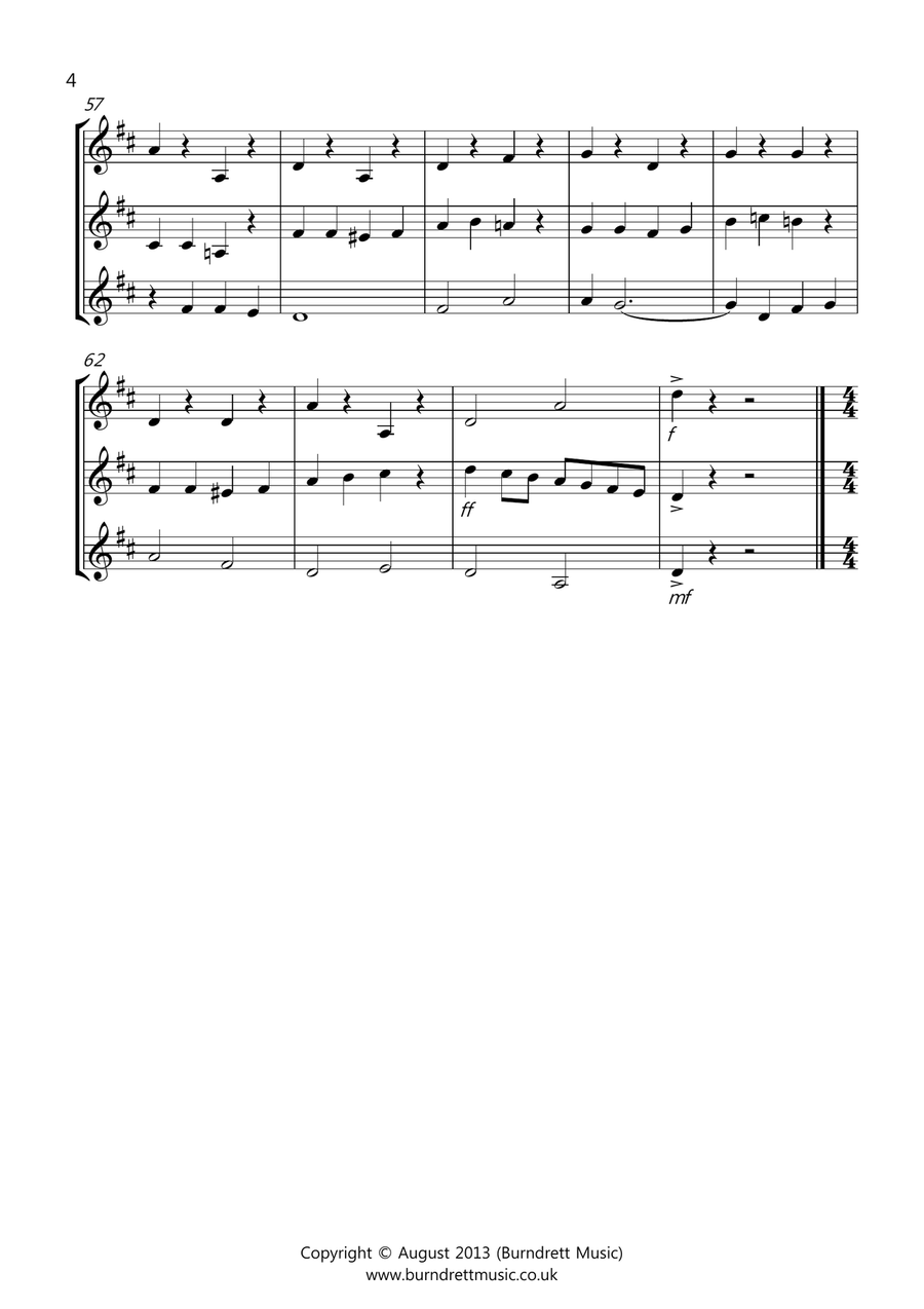 8 Easy Trios, For Clarinet Woodwind Trio scores gallery preview page 4