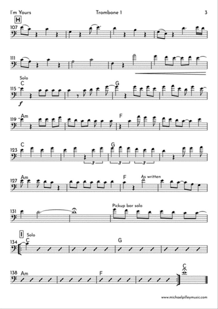 I'm Yours Brass Ensemble scores gallery preview page 4