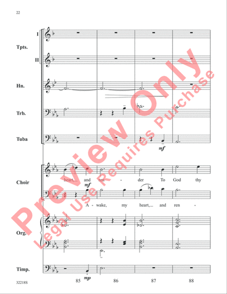 Awake, My Heart Choir scores gallery preview page 23