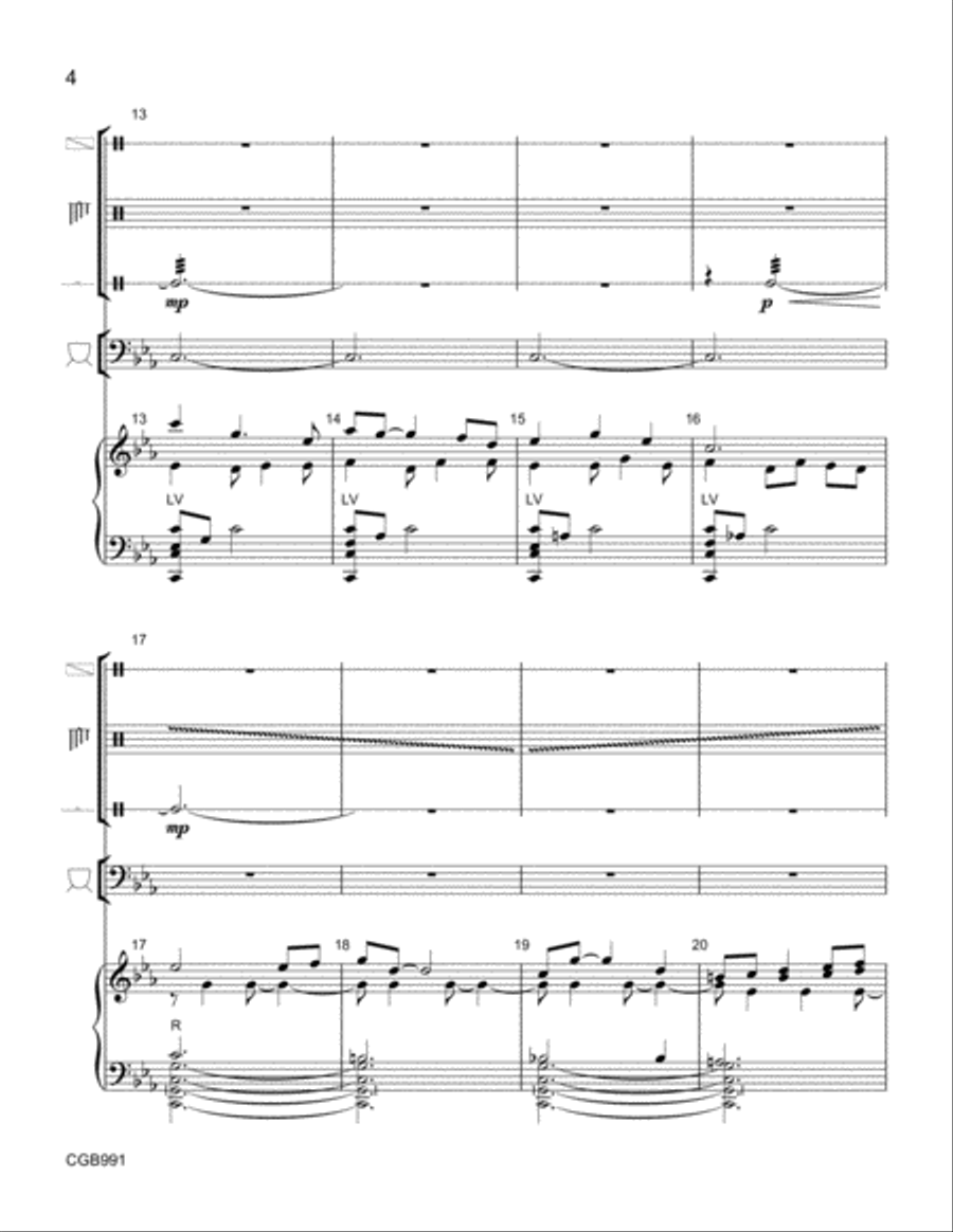 Meditation and Praise Full Score Handbell Choir scores gallery preview page 4