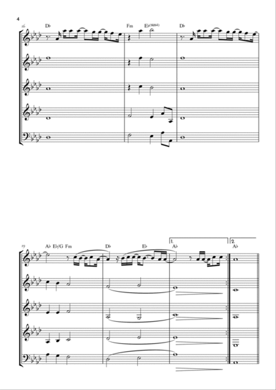 Goodness Of God Saxophone Quintet scores gallery preview page 4