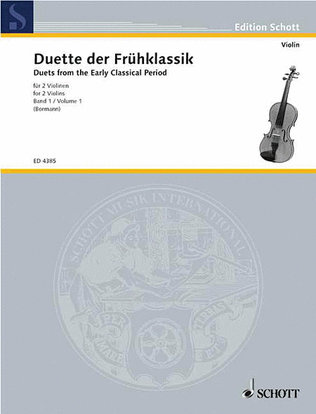 Book cover for Violin-Duette der Fruhklassik (Early Classical Violin Duets) - Volume 1