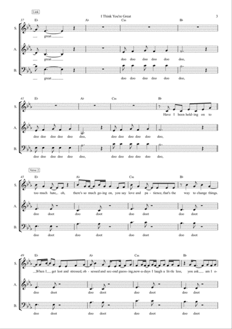 I Think You're Great 3-Part scores gallery preview page 3
