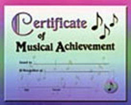 Certificate of Music Achievement (Pack of 12)