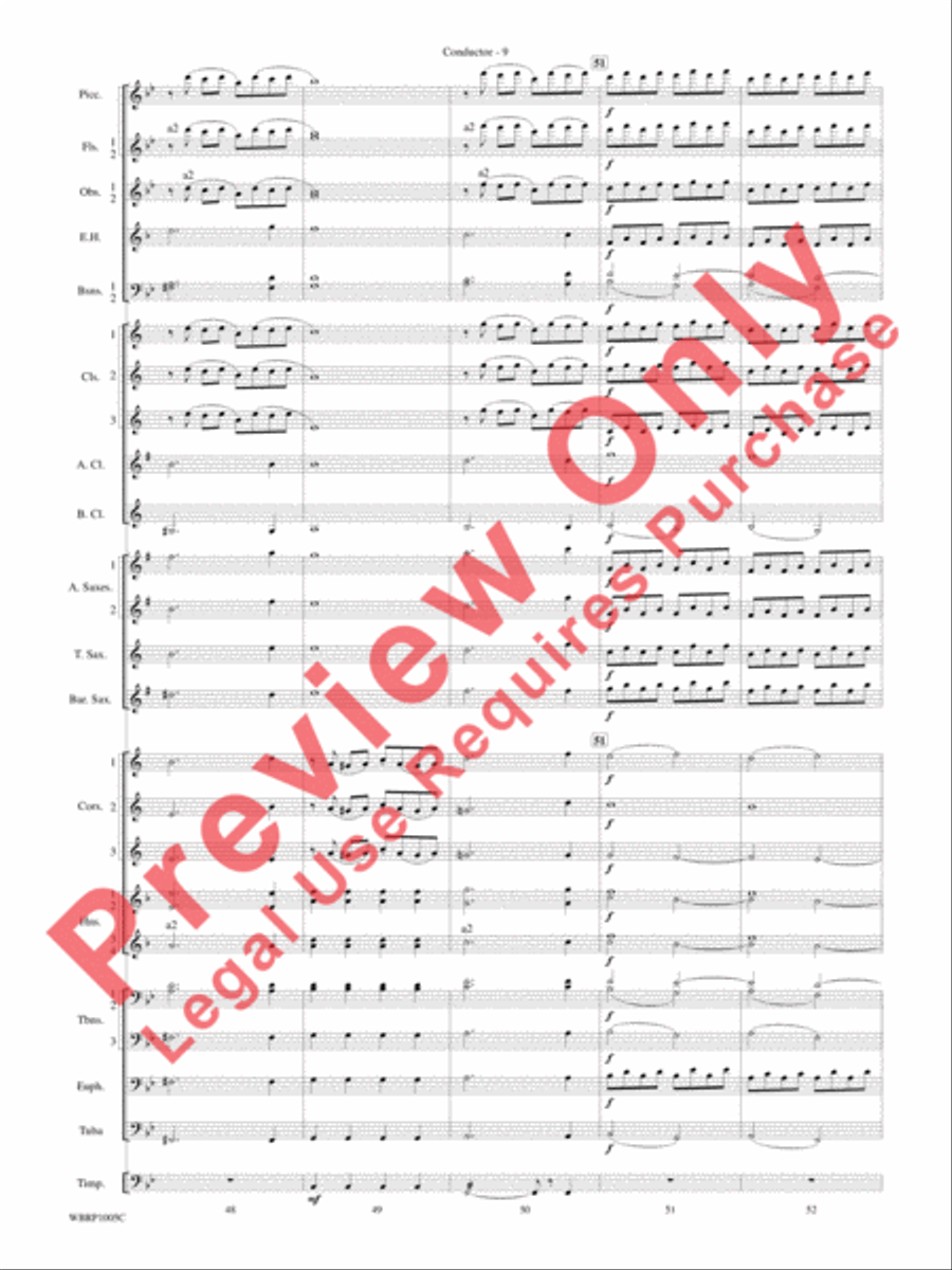 Prelude and Fugue in B-flat Major Concert Band scores gallery preview page 11
