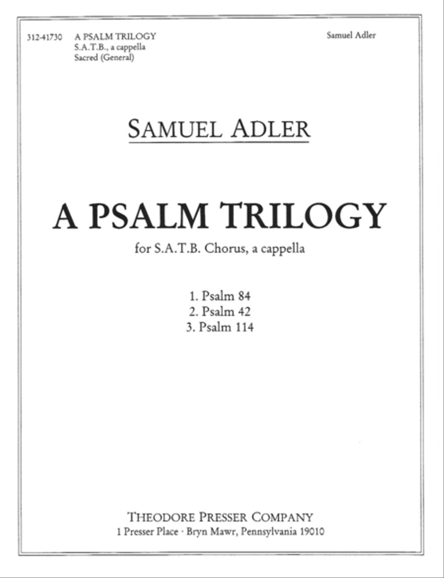 A Psalm Trilogy 4-Part scores gallery preview page 1