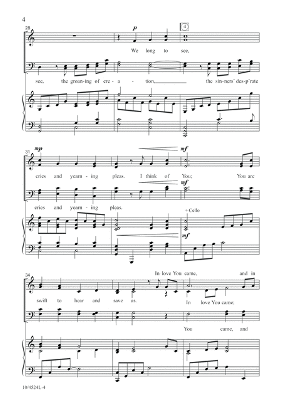 You Think of Me You Think of Me 4-Part scores gallery preview page 5