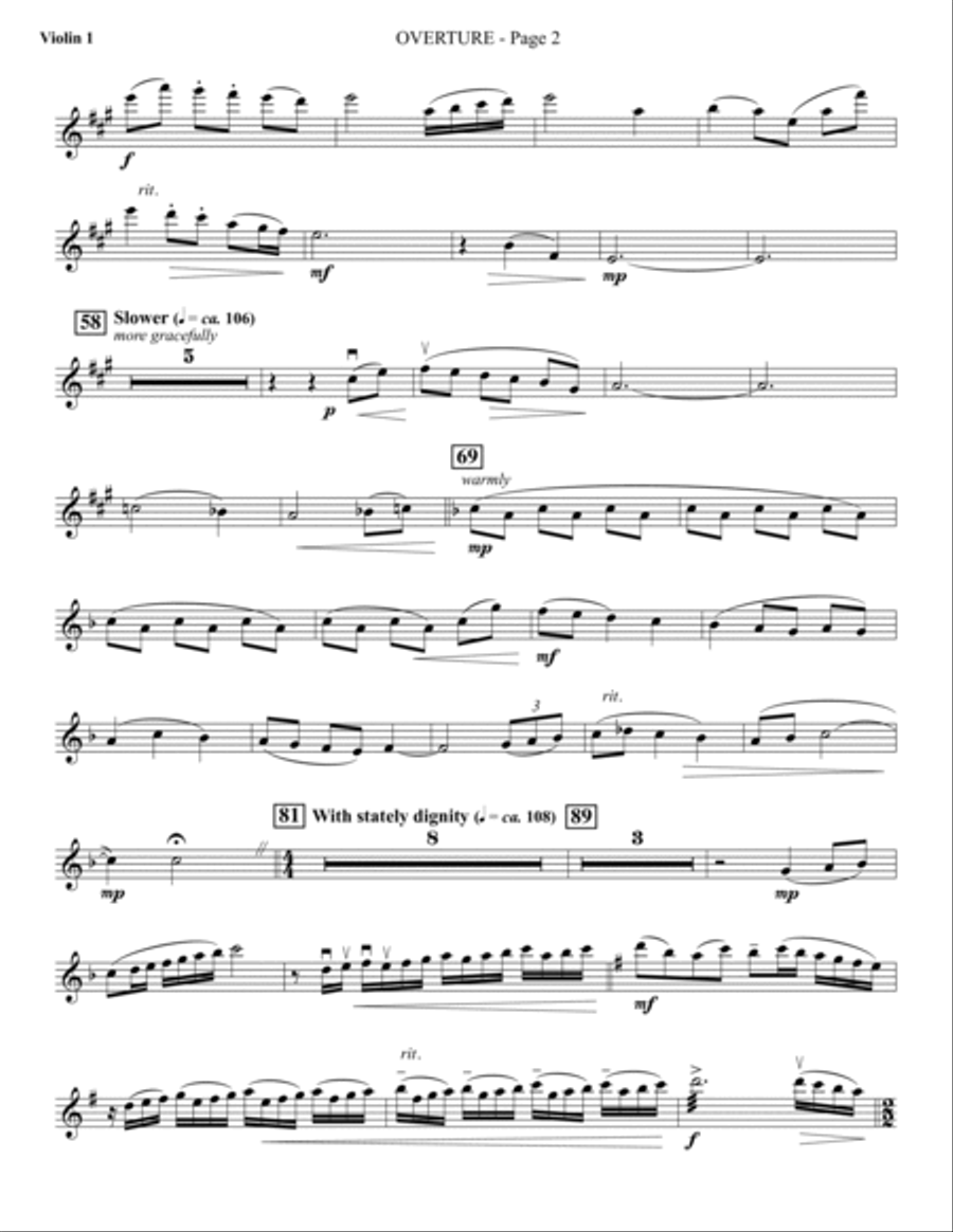 Invitation to a Miracle - Violin 1 Choir scores gallery preview page 2