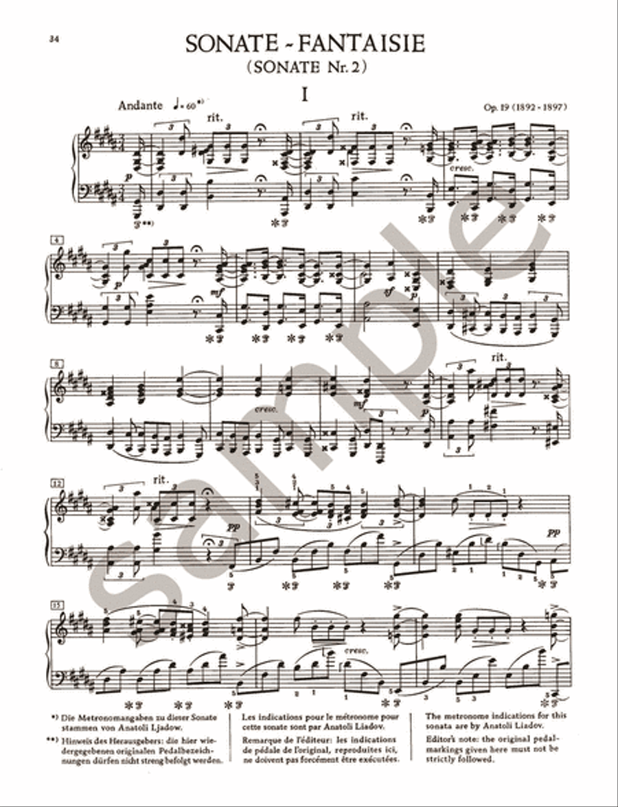 Selected Piano Works -- Sonatas Nos. 1-5 Piano scores gallery preview page 6