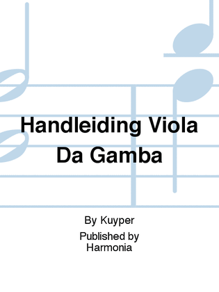 Book cover for Handleiding voor viola da gamba en vedel