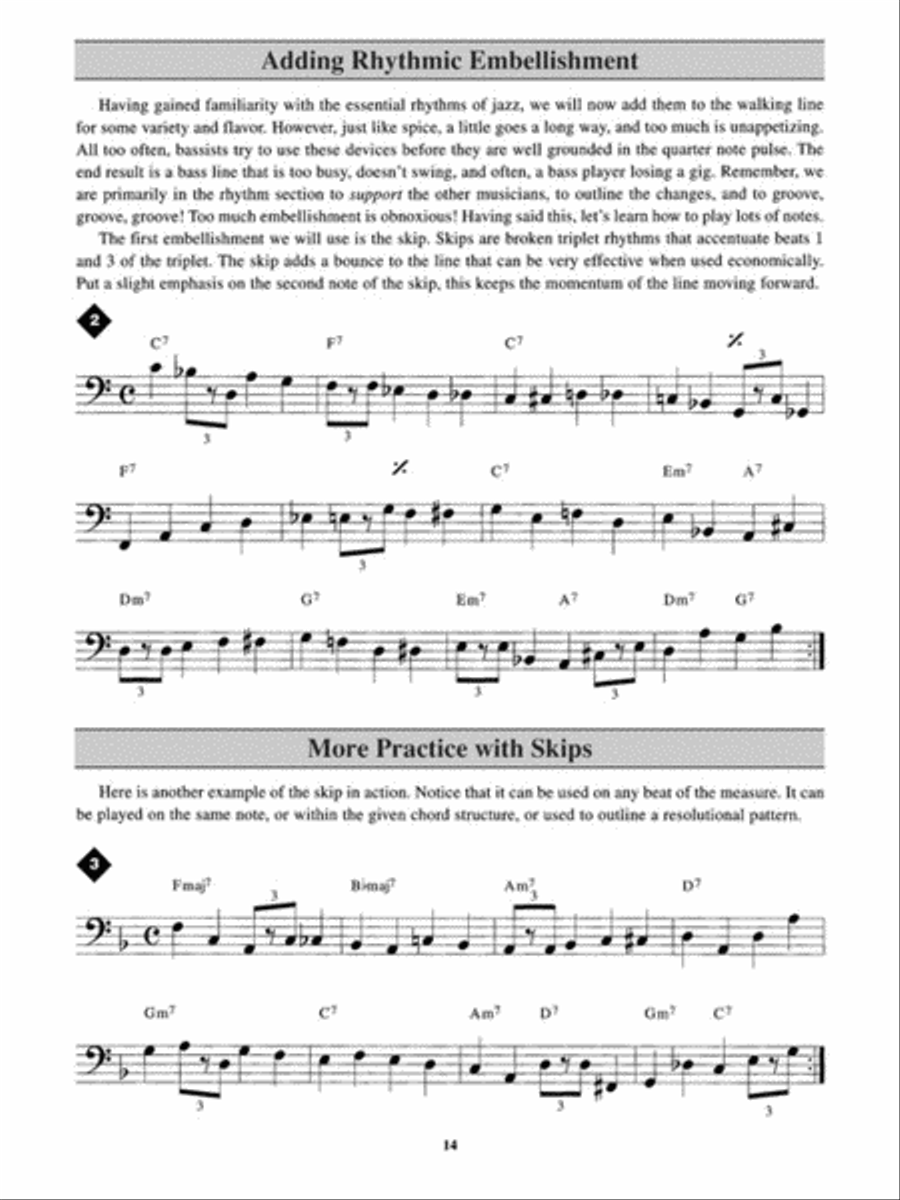 Expanding Walking Bass Lines Bass Guitar Tablature scores gallery preview page 4