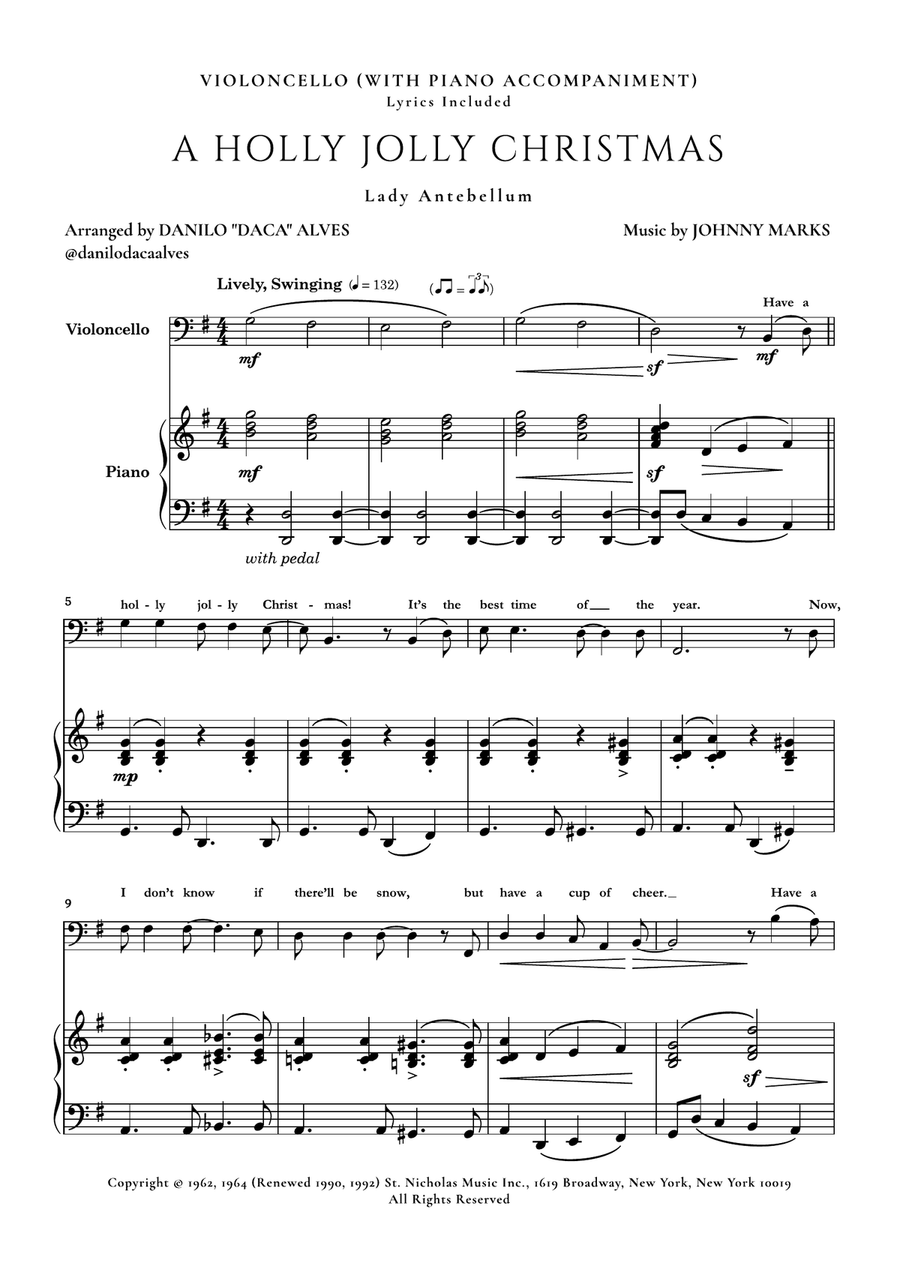 A Holly Jolly Christmas Piano scores gallery preview page 1