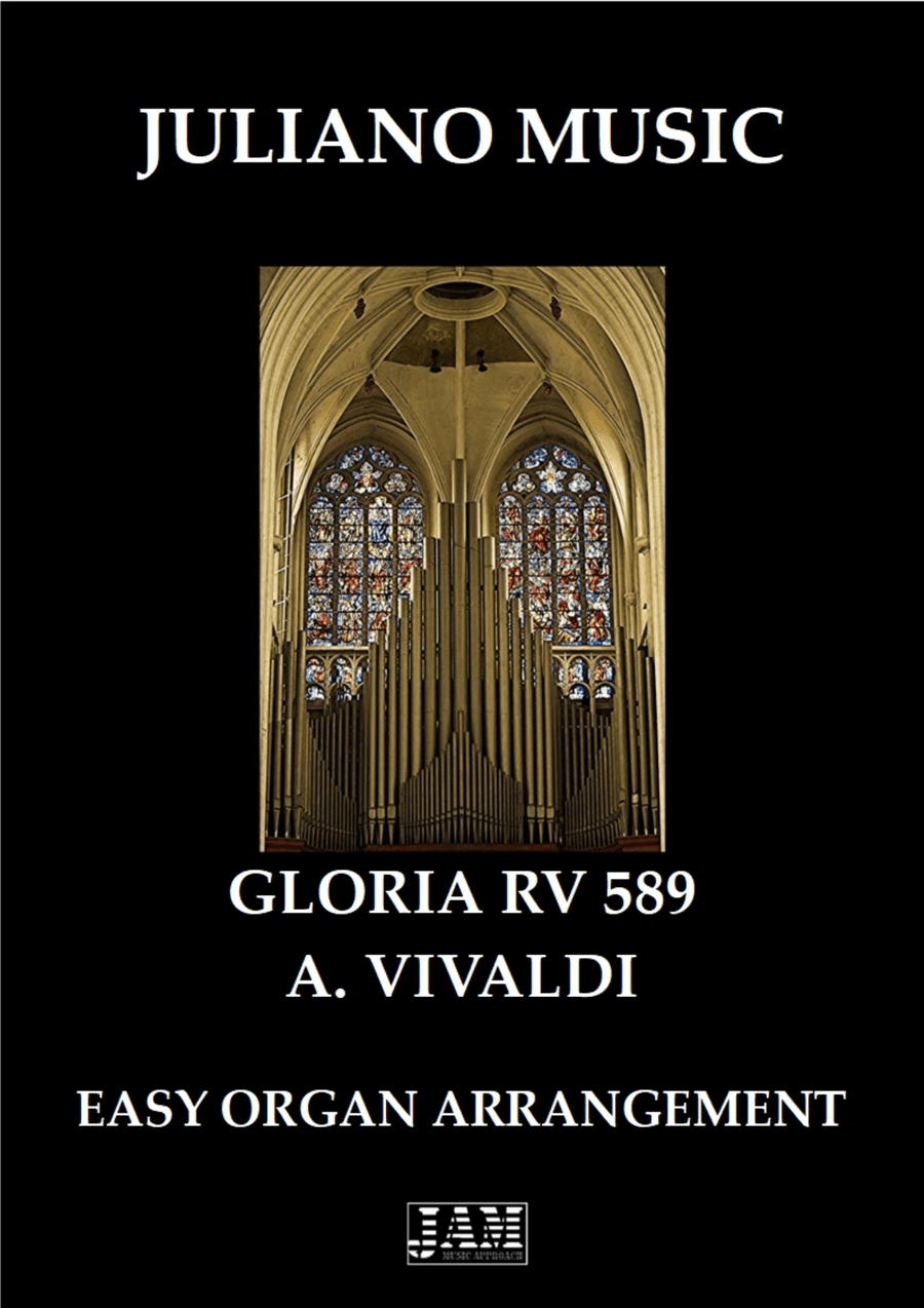 GLORIA RV.589 (EASY ORGAN - C VERSION) - A. VIVALDI Organ Solo scores gallery preview page 1