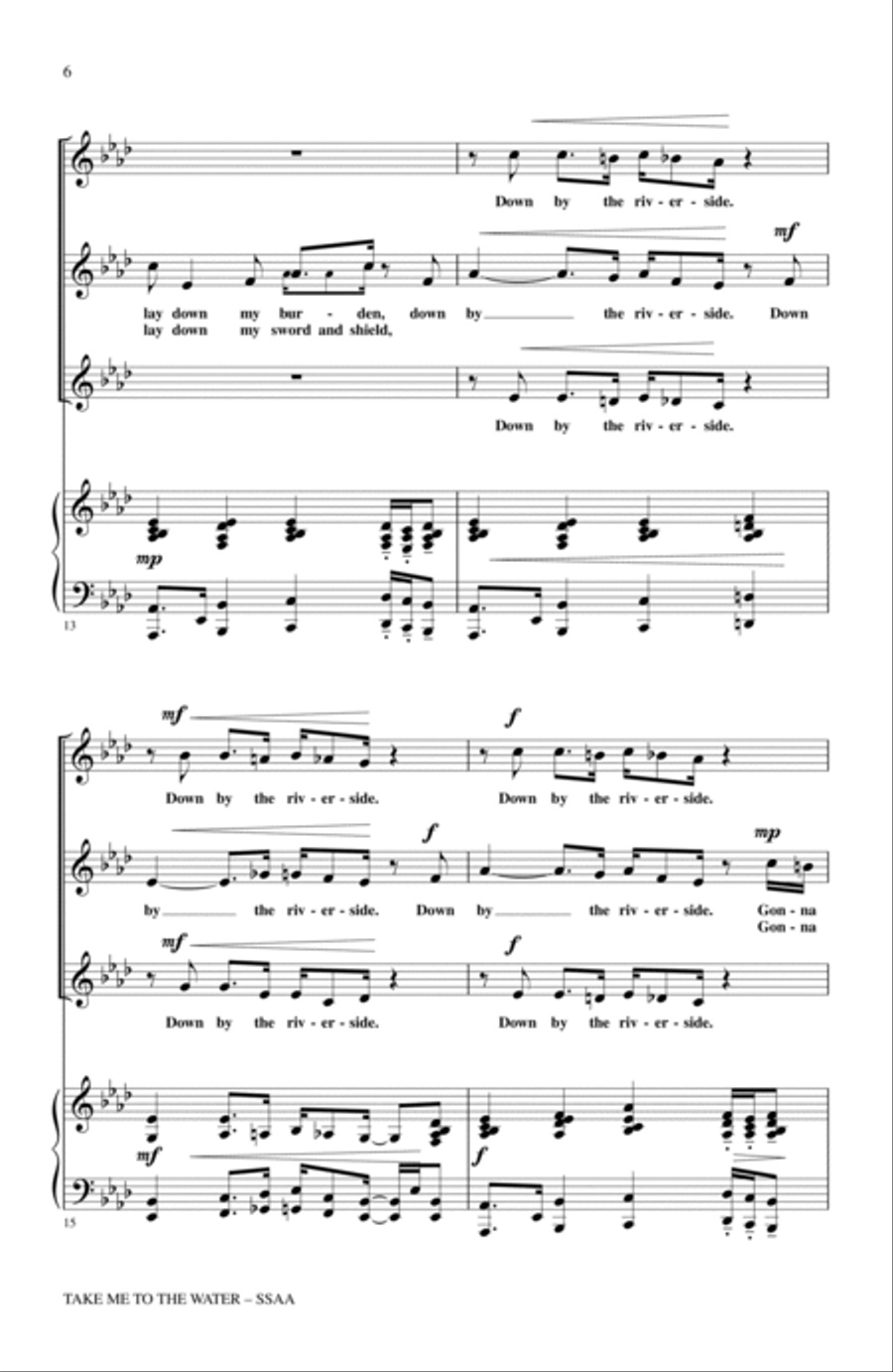 Take Me To The Water Take Me To The Water SSA scores gallery preview page 4