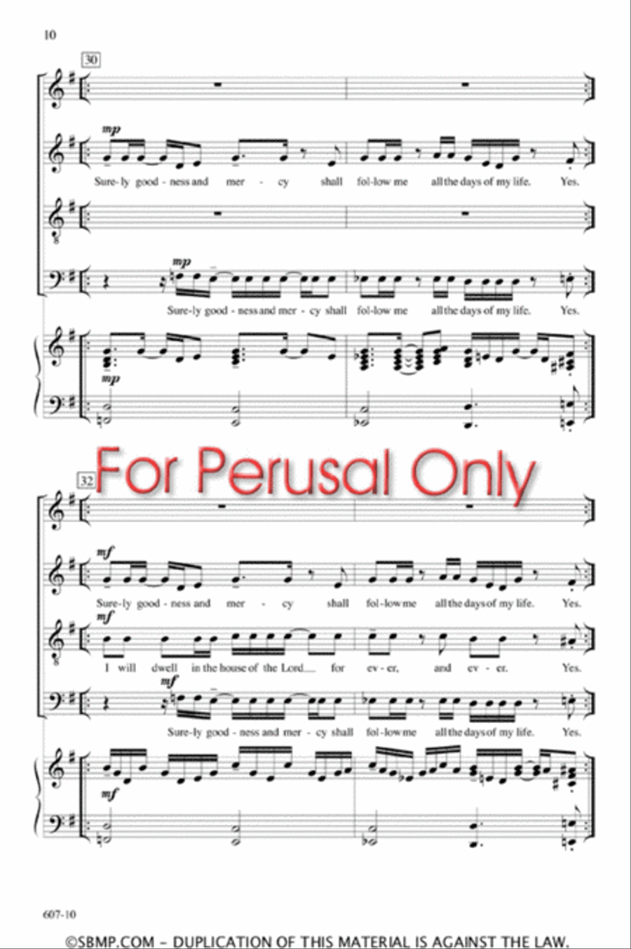 Beside the Still Waters - SATB Octavo 4-Part scores gallery preview page 9