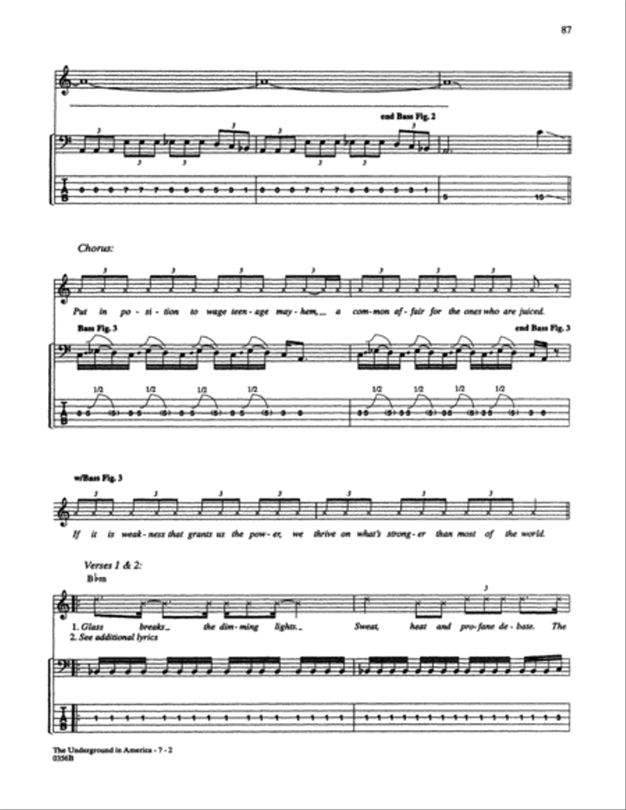 The Underground In America Guitar Tablature scores gallery preview page 2