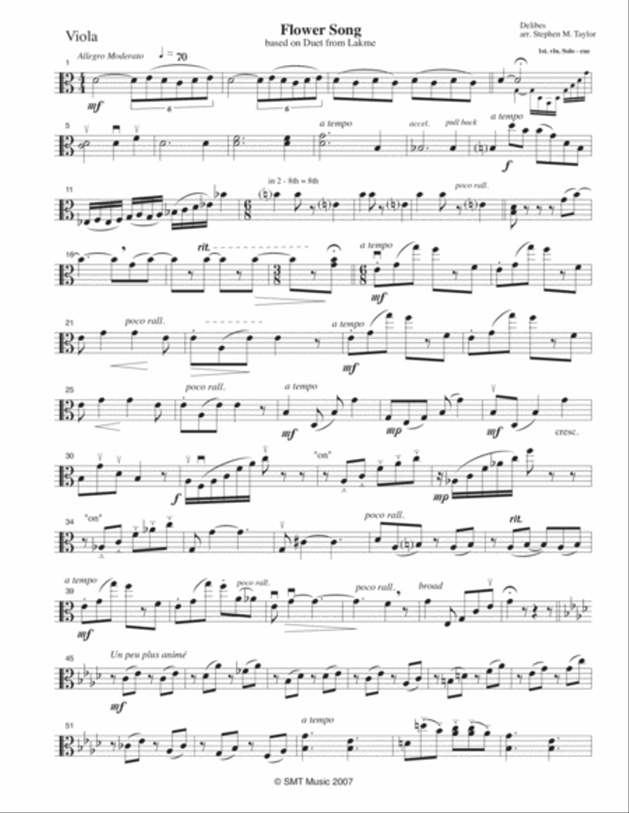 Flower Duet from Lakme String Orchestra scores gallery preview page 5