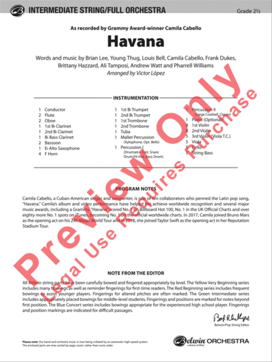 Havana Havana Full Orchestra scores gallery preview page 2