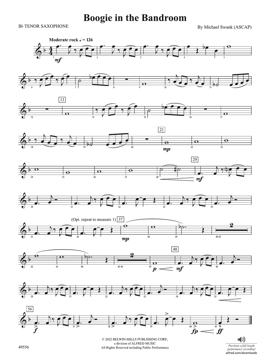 Boogie in the Bandroom: B-flat Tenor Saxophone