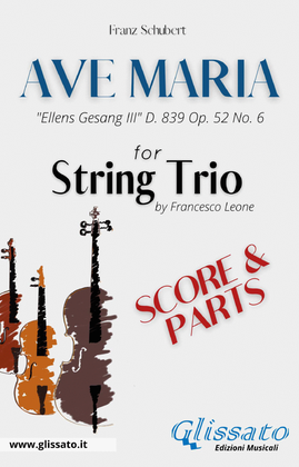 Book cover for Ave Maria (Schubert) String Trio - score & parts