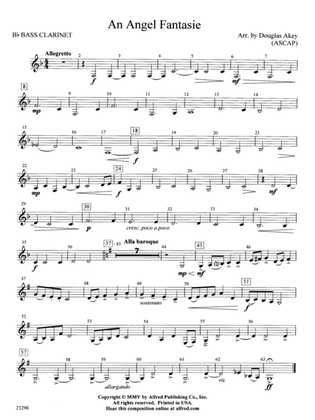An Angel Fantasie: B-flat Bass Clarinet