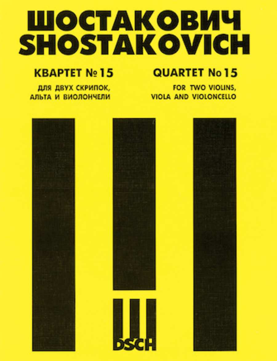 Book cover for String Quartet No. 15, Op. 144