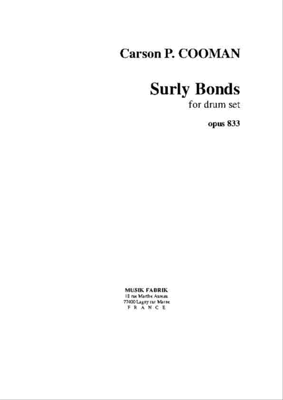 Surly Bonds Drum Set scores gallery preview page 1