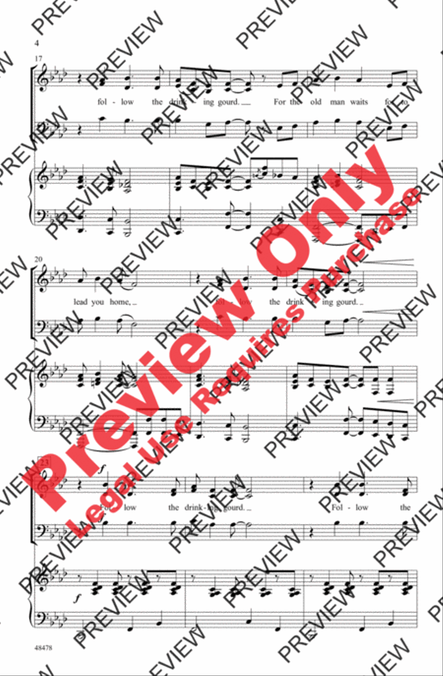 Follow the Drinking Gourd 3-Part scores gallery preview page 4