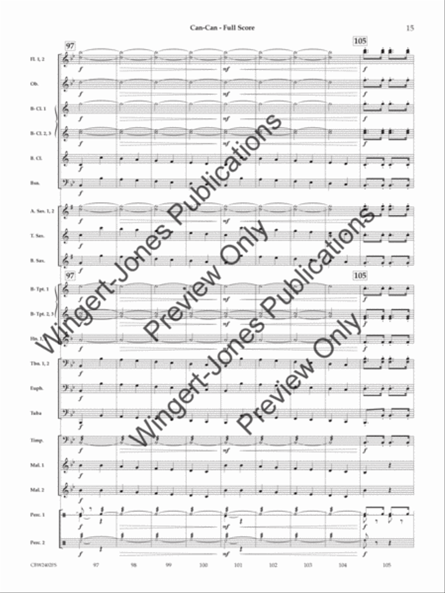 Can-Can (Score) Concert Band scores gallery preview page 16