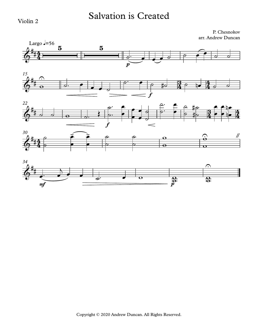 Salvation is Created - String Orchestra String Orchestra scores gallery preview page 4