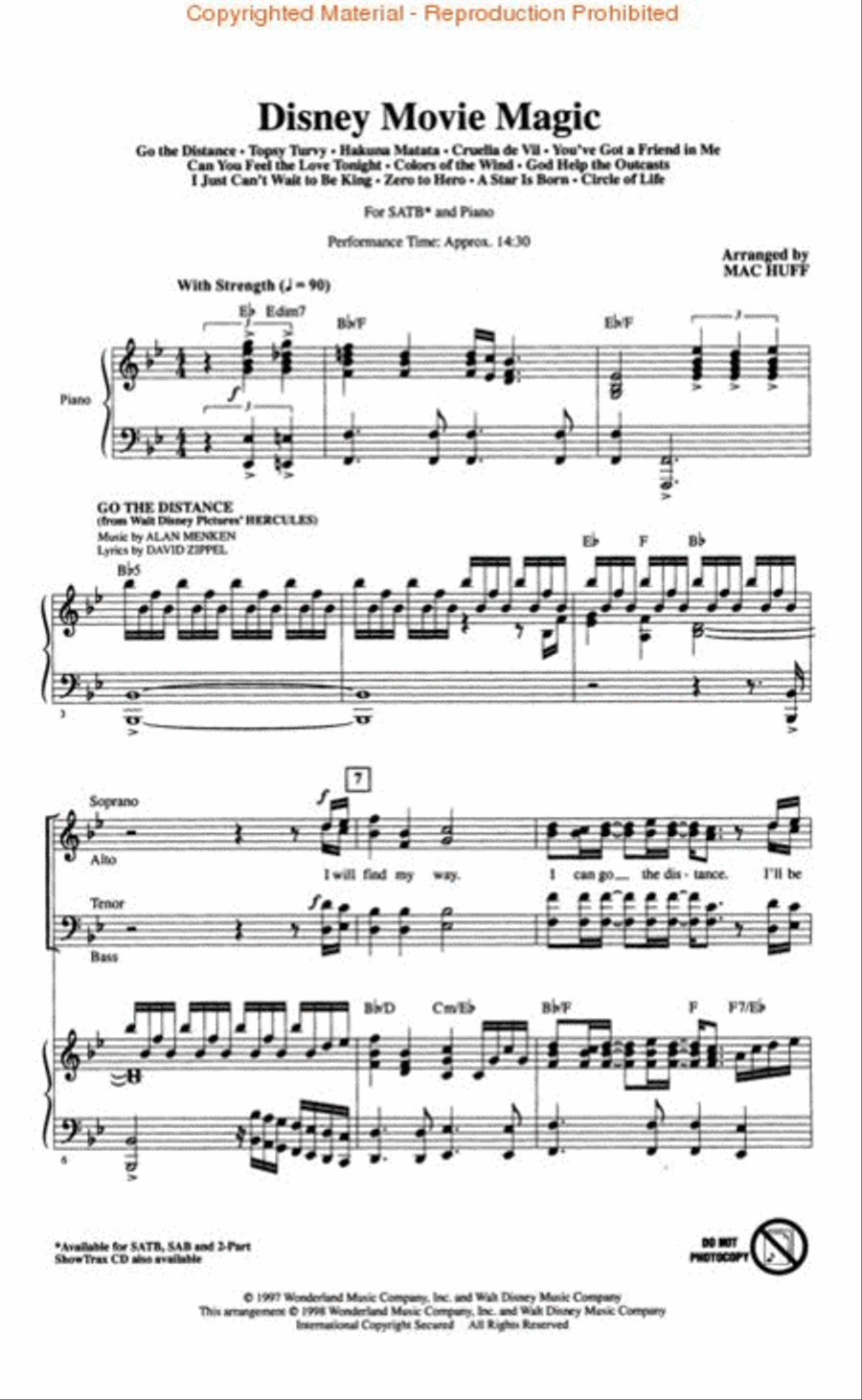 Disney Movie Magic (Medley) 4-Part scores gallery preview page 2